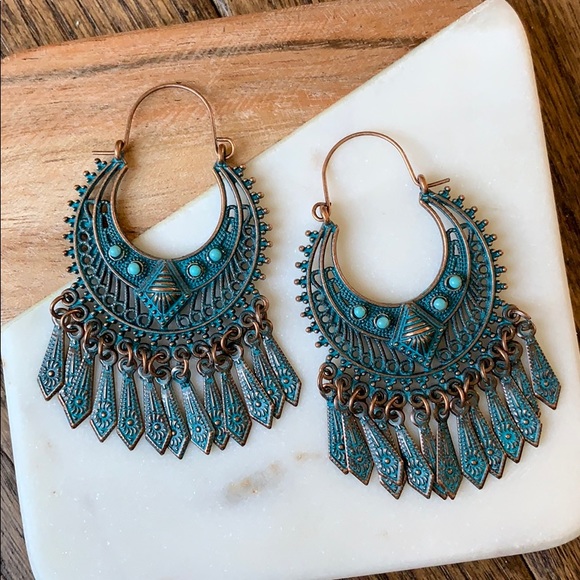 BOGO! Bohemian Ornate Semicircle Earrings - Picture 2 of 6